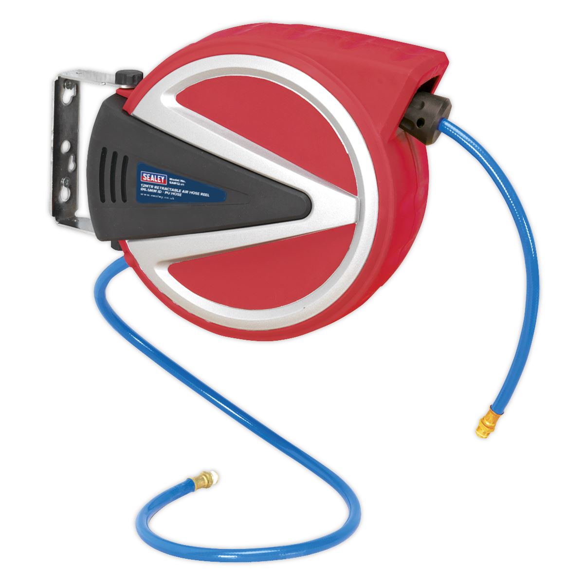 Sealey SA812 Retractable Air Hose Reel 12m Ø6.5mm ID - PU Hose Sealey