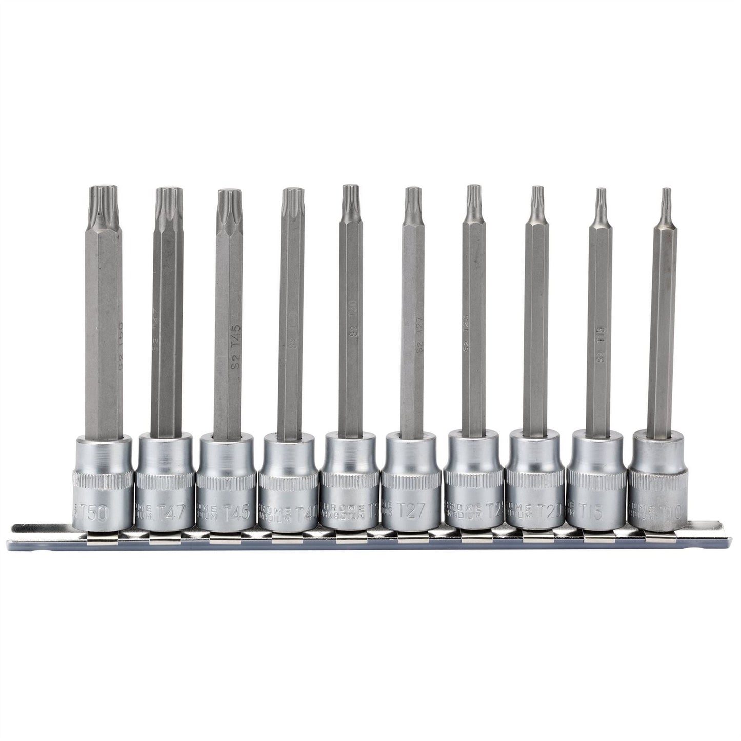 Draper 16310 TX-STAR® Socket Bit Set 3/8" Sq. Dr. 100mm 10 Piece Draper
