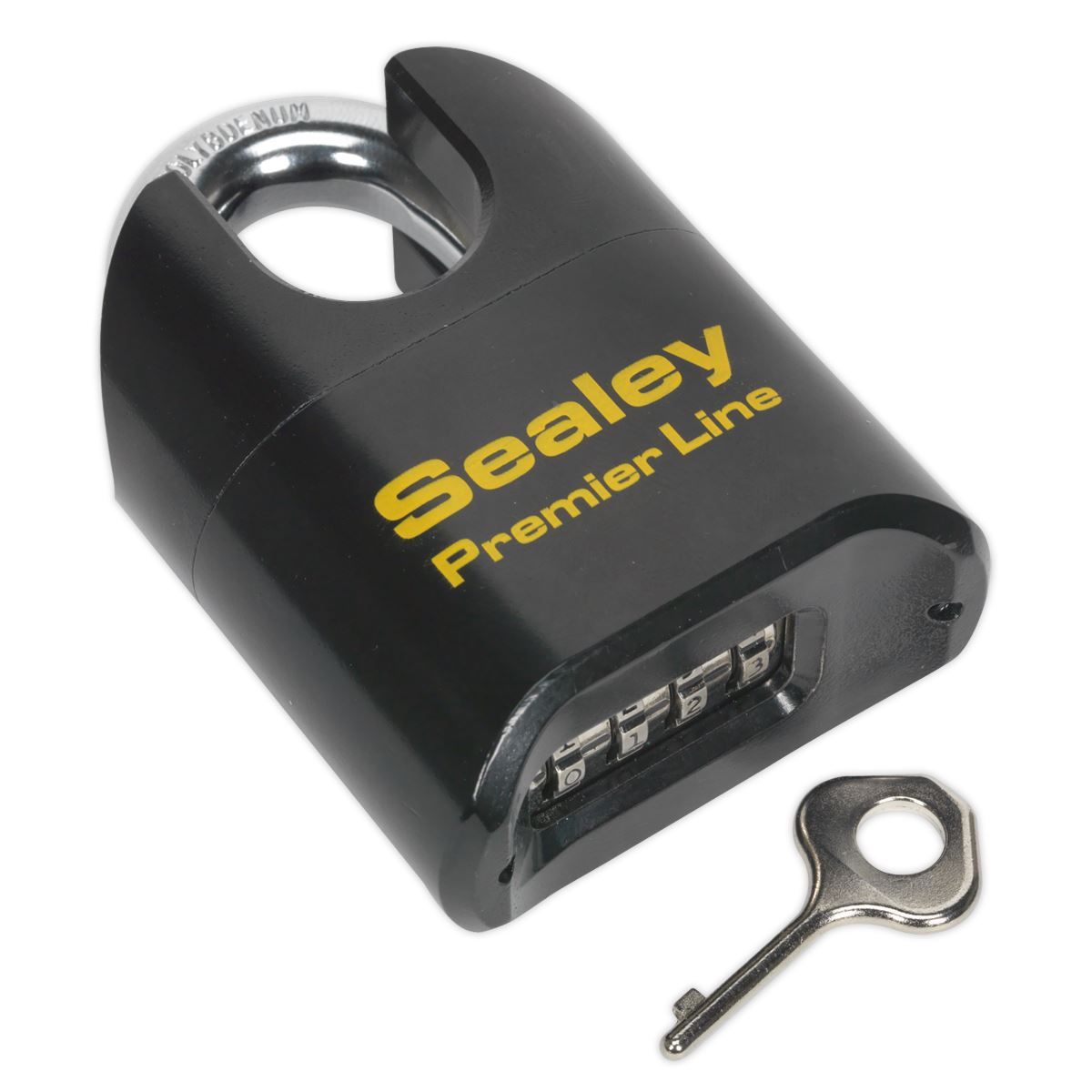 Sealey PL603S Steel Body Combination Padlock Shrouded Shackle 62mm Sealey