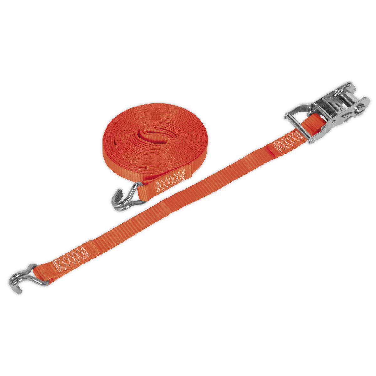 Sealey TD1510J Ratchet Strap 25mm x 10m Polyester Webbing 1500kg Breaking Strength Sealey