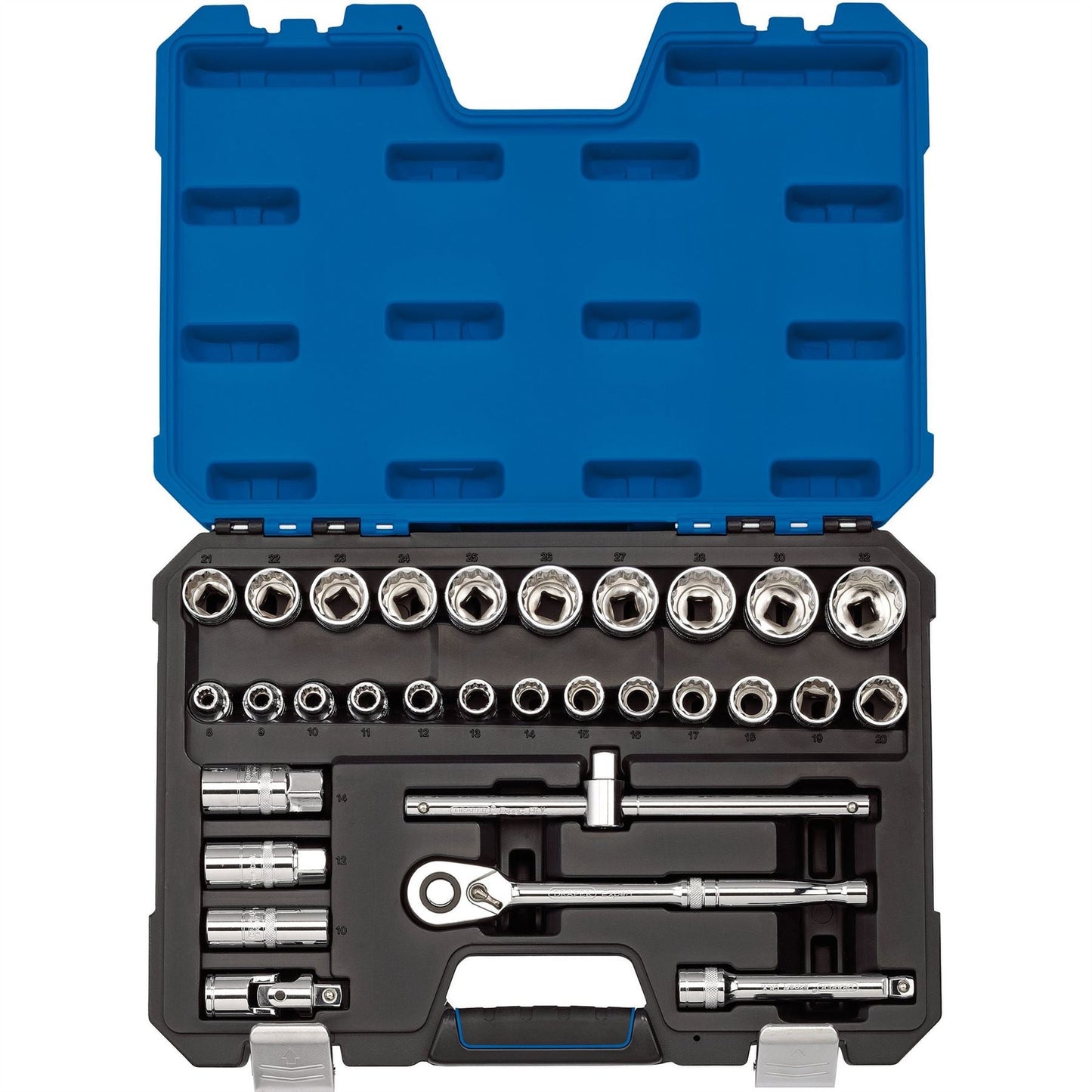 Draper 16466 Expert Metric Socket Set 1/2" Sq. Dr. 30 Piece Draper