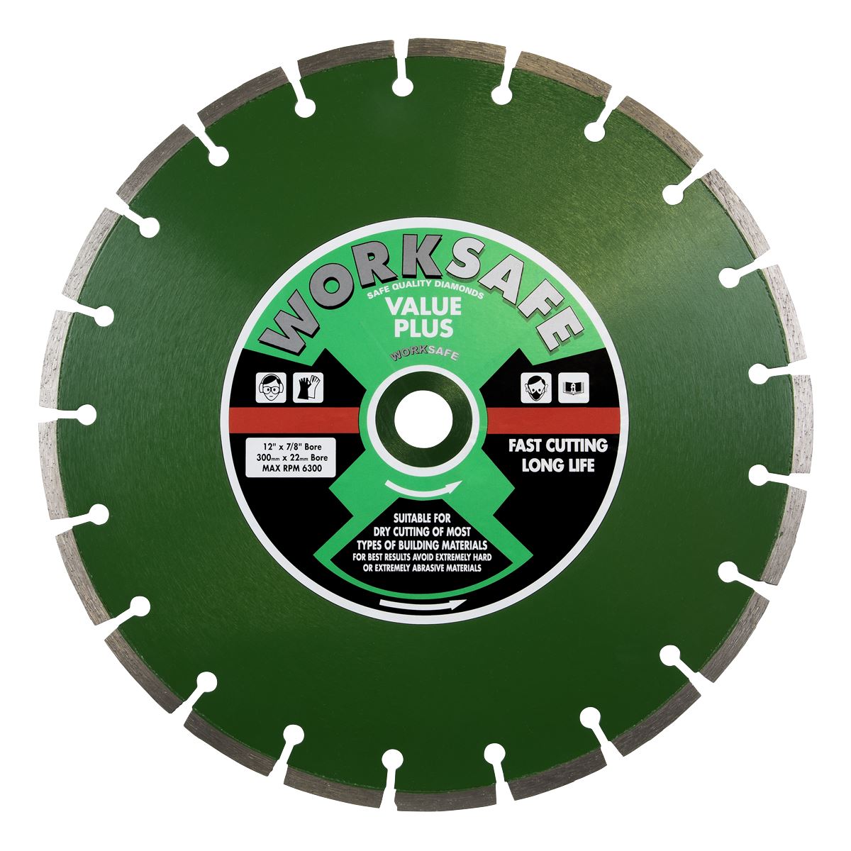Sealey WDVP300/78 Value Plus Diamond Blade Ø300 x 22mm Sealey