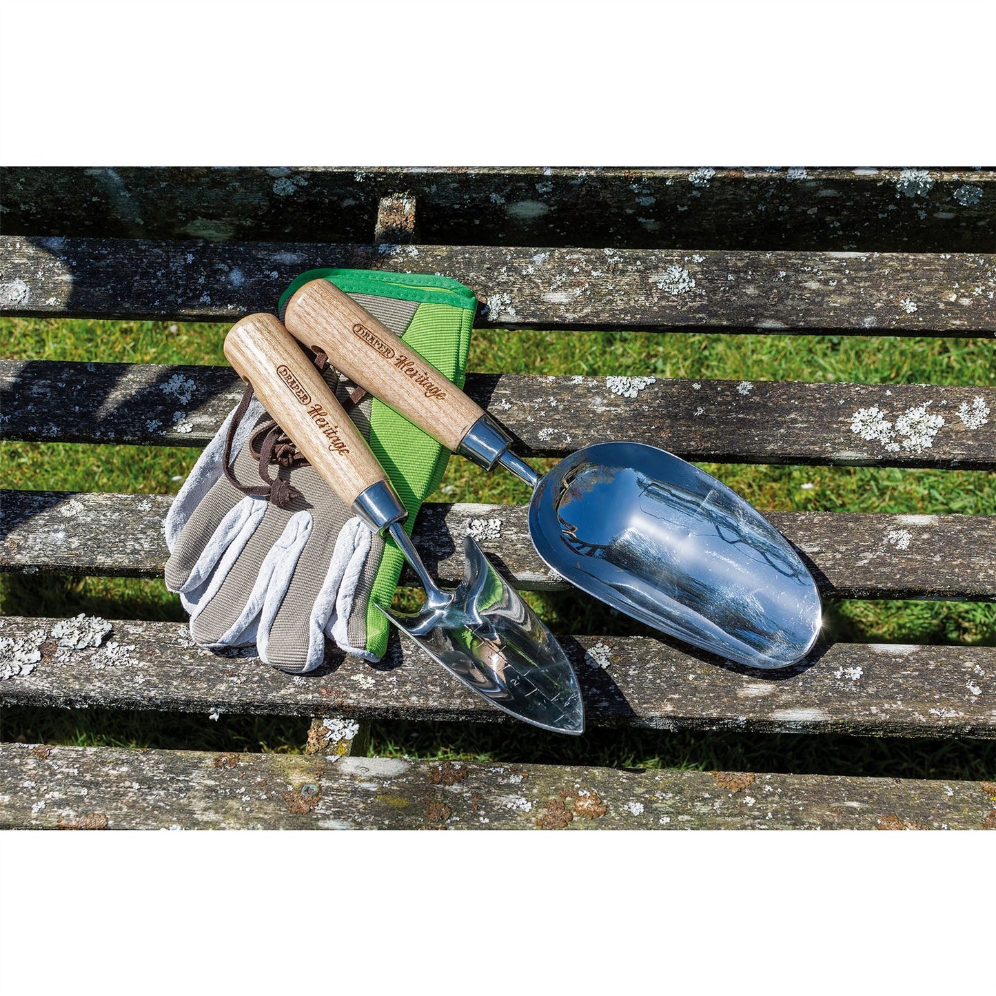 Draper 99024 Heritage Stainless Steel Hand Potting Scoop with Ash Handle Draper