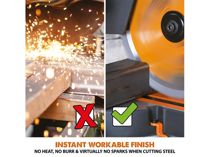 Evolution R210SMS-300+ Pro Multi-Material Sliding Mitre Saw 210mm 1500W 110V Evolution