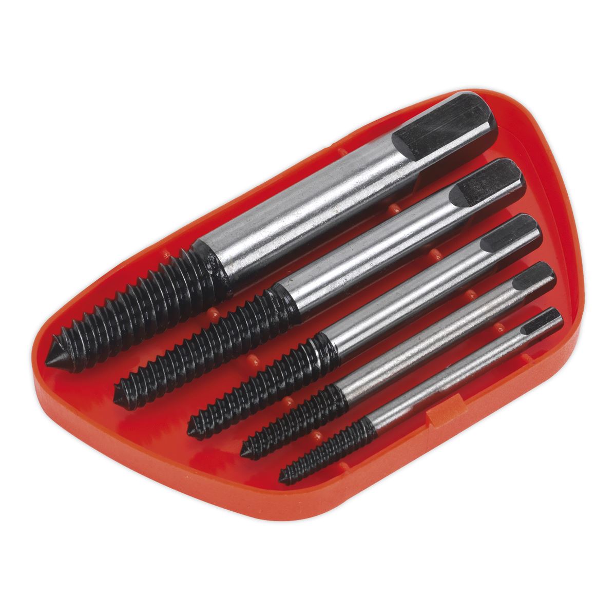 Sealey AK722 Screw Extractor Set 5pc Helix Type Sealey