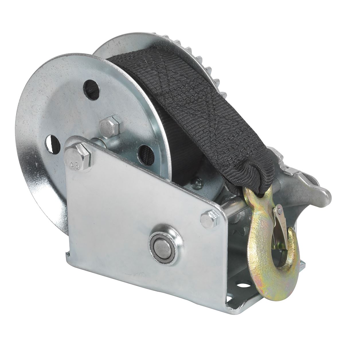 Sealey GWW1200M Geared Hand Winch 540kg Capacity with Webbing Strap Sealey