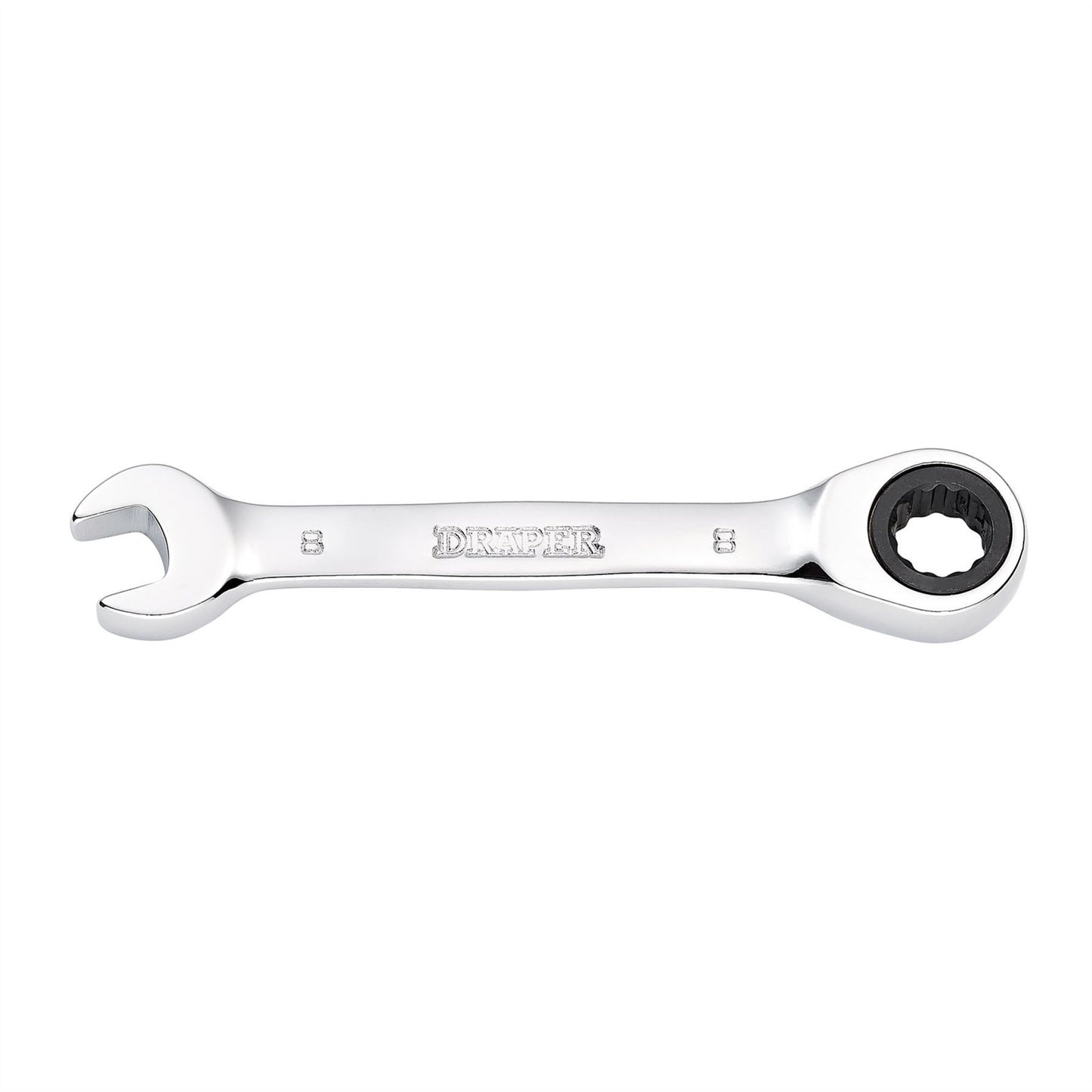 Draper 27840 HI-TORQ® Metric Stubby Ratchet Combination Spanner 8mm Draper
