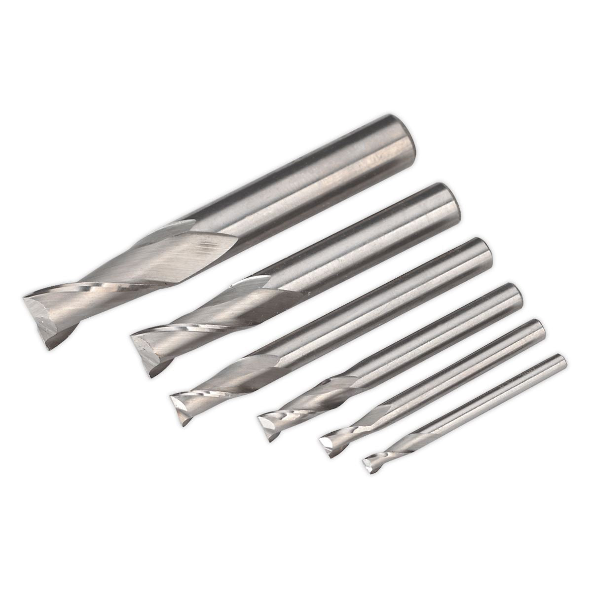 Sealey SM2503EMSET HSS End Mill Set MT2 Ø3-10mm Sealey