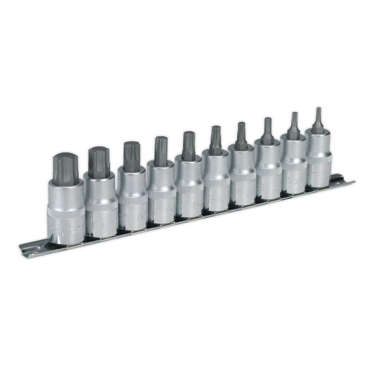 Sealey AK6208 TRX-Star* Socket Bit Set 10pc 1/2"Sq Drive Sealey