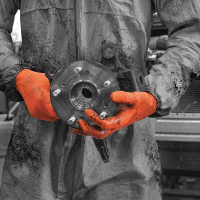 Box 90 Finite Orange Thick Heavy Duty Nitrile Disposable Gloves GL201 Finite