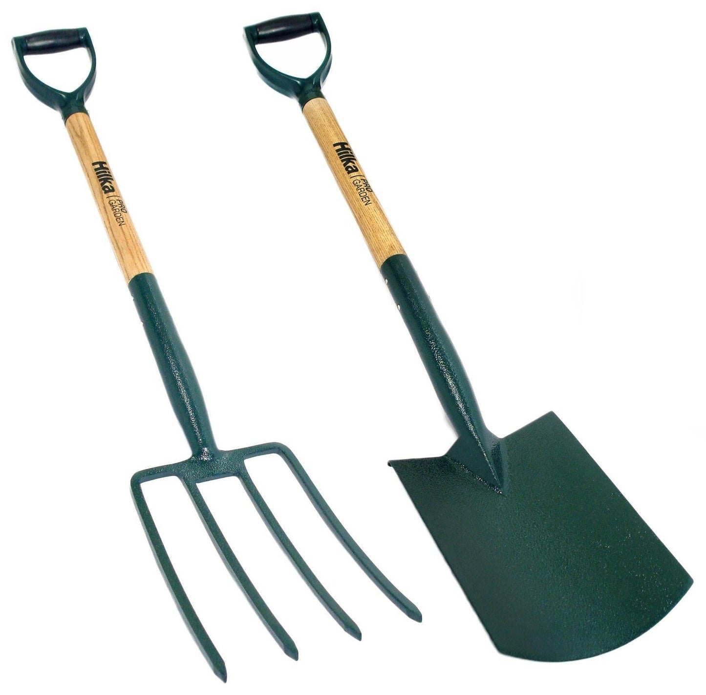 Hilka Garden Fork & Spade Set Carbon Steel Hardwood Shaft 92062020 Hilka