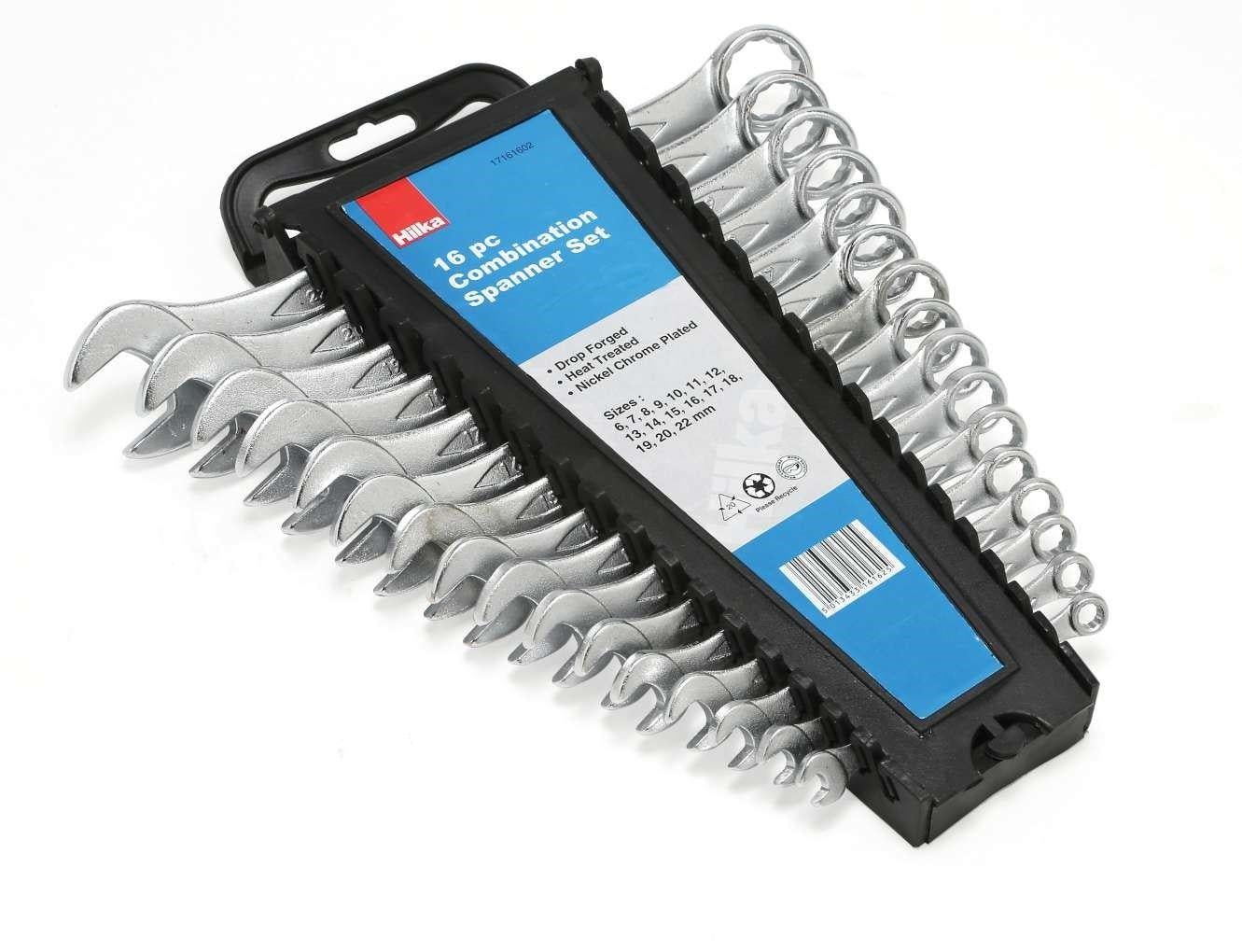 Hilka 16 pce Combination Spanner Set Metric 17161602 Hilka