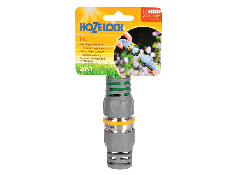 Hozelock 2043 Pro Metal Hose Repair Connector 12.5mm 1/2in Hozelock