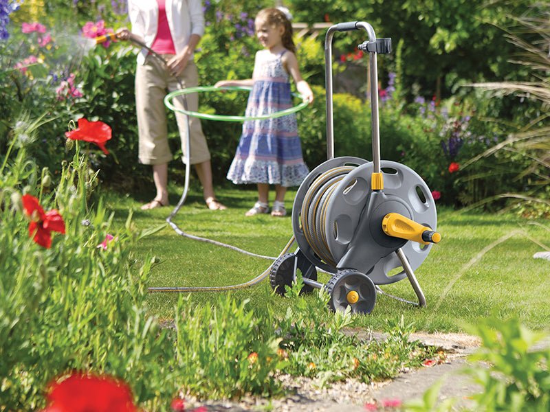 Hozelock 2435 60m Assembled Hose Cart & 50m of 12.5mm Hose Hozelock