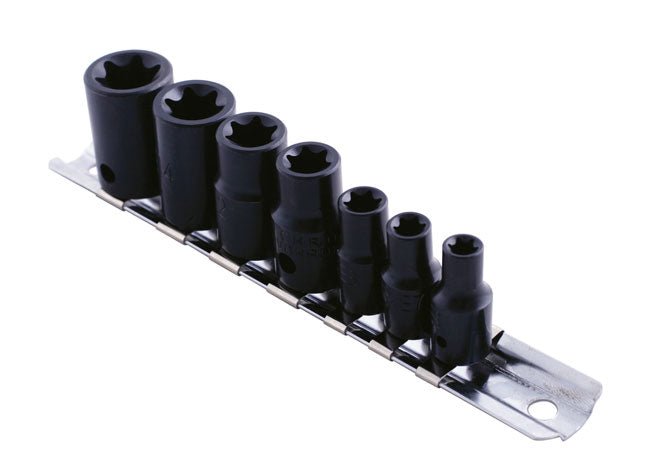 Laser Tools 0897 Impact Star Socket Set 3/8"D, 1/4"D 7pc Laser Tools
