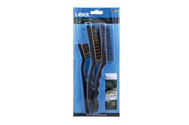 Laser Tools 1105 Wire Brush Set 3pc Laser Tools