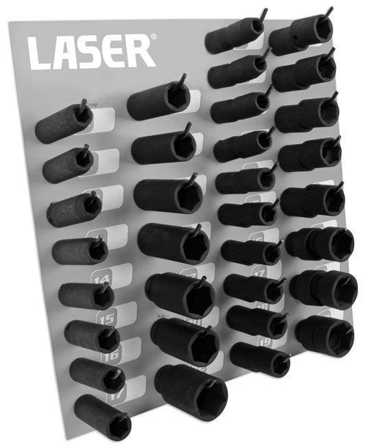 Laser Tools 1159 Complete Impact Socket Rack 1/2"D Laser Tools