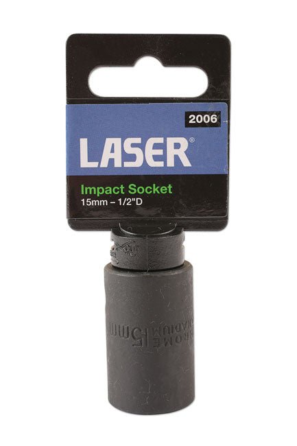 Laser Tools 2006 Impact Socket 1/2"D 15mm Laser Tools