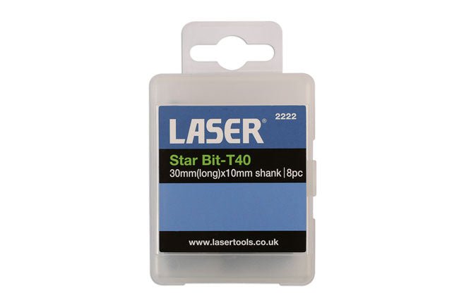 Laser Tools 2222 Star Bits T40 8pc Laser Tools