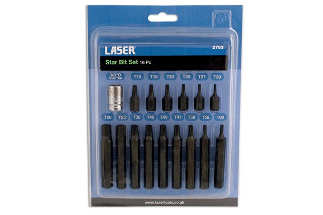 Laser Tools 2783 Star Bit Set 16pc Laser Tools