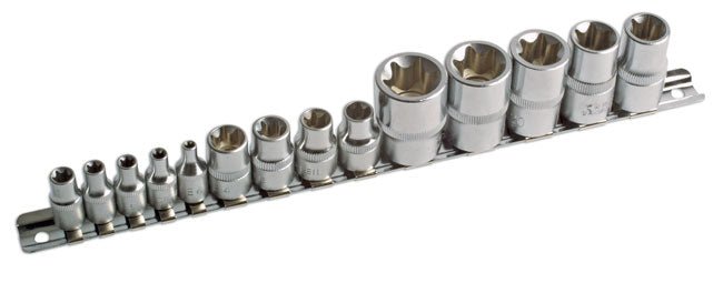 Laser Tools 3482 Star Socket Set 1/4"D, 3/8"D, 1/2"D 14pc Laser Tools