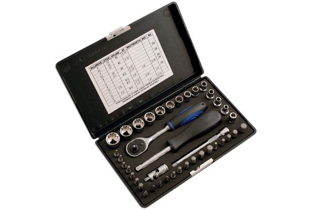Laser Tools 3568 Alldrive Socket & Bit Set 1/4"D 40pc Laser Tools