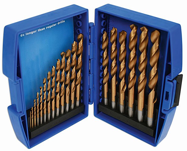 Laser Tools 4004 Titanium Coated Drill Set 19pc Laser Tools