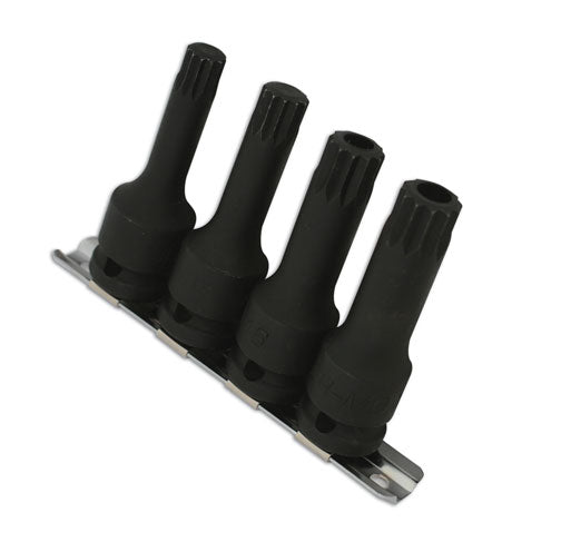 Laser Tools 4392 Spline Bit Set 1/2"D 4pc Laser Tools