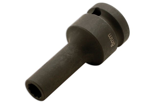 Laser Tools 5132 Split Rim Impact Socket 1/2"D 8mm x 10pt Laser Tools