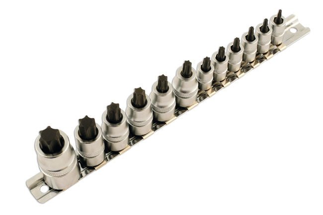 Laser Tools 5521 Stubby Star Socket Bit Set 1/4"D, 3/8"D, 1/2"D 12pc Laser Tools