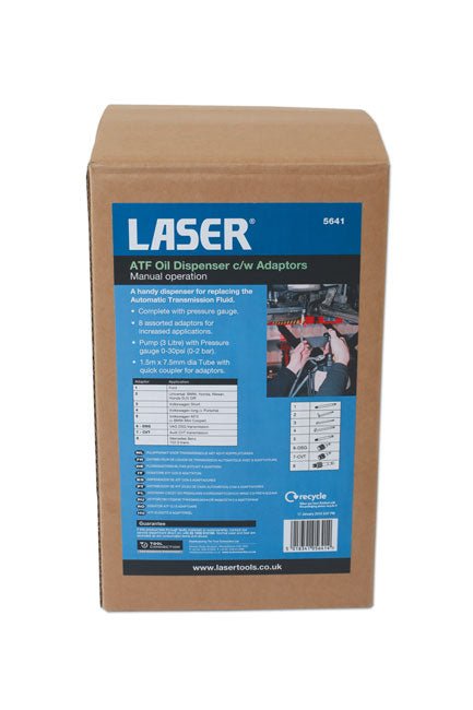 Laser Tools 5641 ATF Oil Dispenser with Adaptors Laser Tools