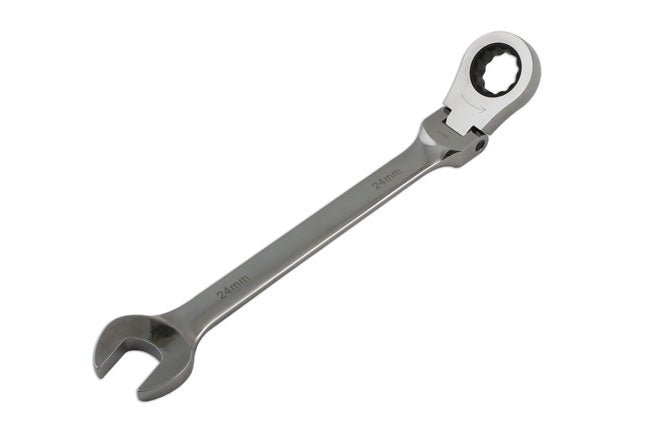 Laser Tools 5753 Flexi-Head Ratchet Ring Spanner 24mm Laser Tools