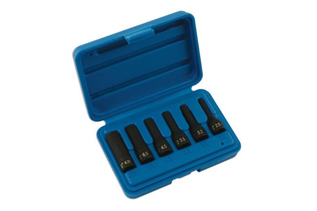 Laser Tools 5785 Glow Plug Electrode Removal Sockets 1/4"D 6pc Laser Tools