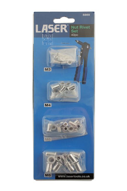 Laser Tools 5869 Nut Rivet Set 40pc Laser Tools