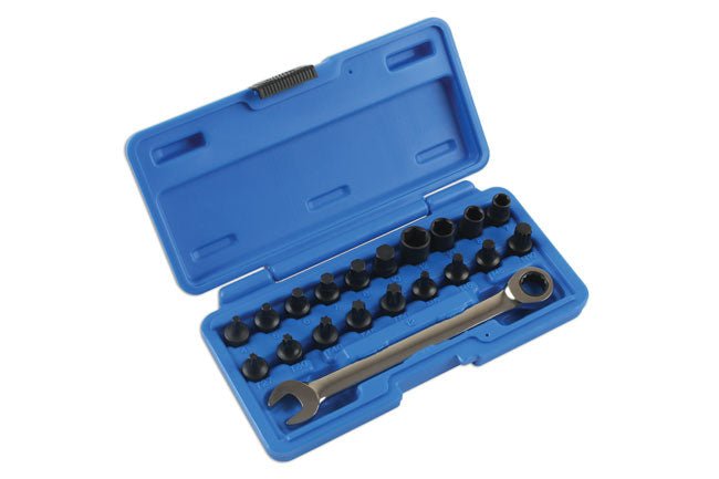 Laser Tools 5914 Low Profile Bit Set 1/4"D 20pc Laser Tools