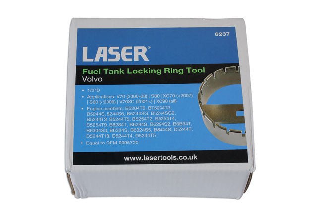 Laser Tools 6237 Fuel Tank Locking Ring Tool 1/2"D - for Volvo Laser Tools