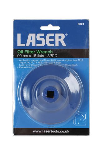 Laser Tools 6321 Oil Filter Wrench 3/8"D - 90mm x 15 Flutes Laser Tools