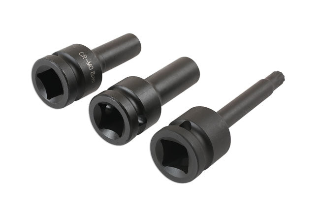 Laser Tools 6345 Split Rim Socket Bit Set 3pc Laser Tools