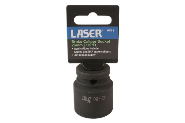 Laser Tools 6521 Brake Caliper Socket 1/2"D 26mm Laser Tools