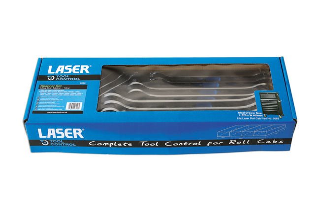 Laser Tools 6996 Ultra Thin Open Ended Spanner Set 10pc Laser Tools