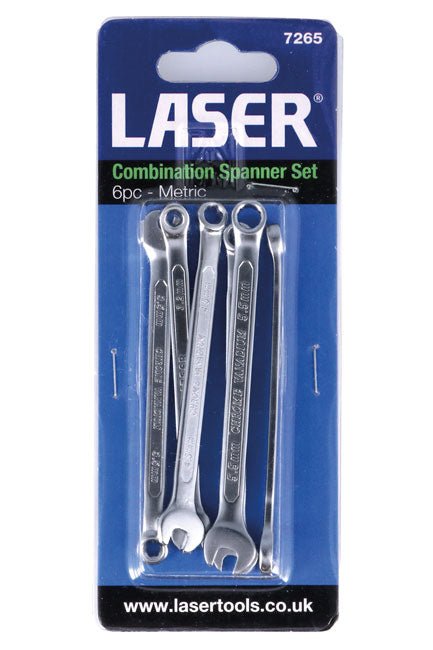 Laser Tools 7265 Miniature Combination Spanner Set 3.2 - 5.5mm 6pc Laser Tools
