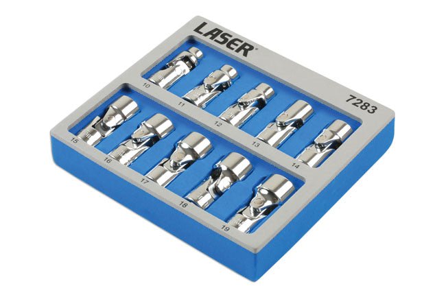 Laser Tools 7283 Universal Joint Socket Set 3/8"D 10pc Laser Tools
