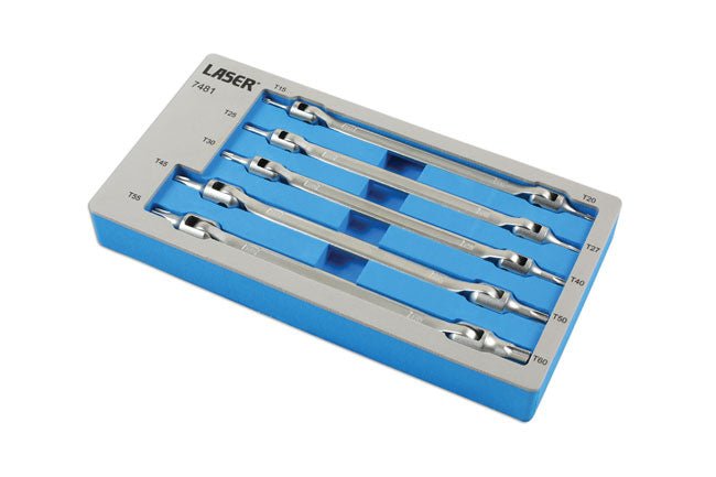 Laser Tools 7481 Double Ended Flexible Star Bit Set 5pc Laser Tools