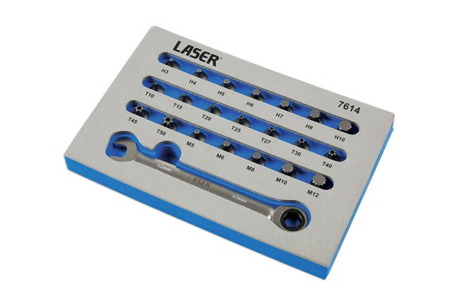 Laser Tools 7614 Low Profile Bit Set 22pc Laser Tools