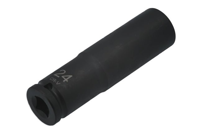 Laser Tools 7770 Extra Deep Impact Socket 1/2"D 24mm Laser Tools