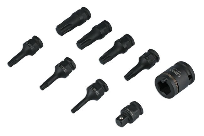 Laser Tools 7978 Dual Drive Star* Impact Bit Socket Set 9pc Laser Tools