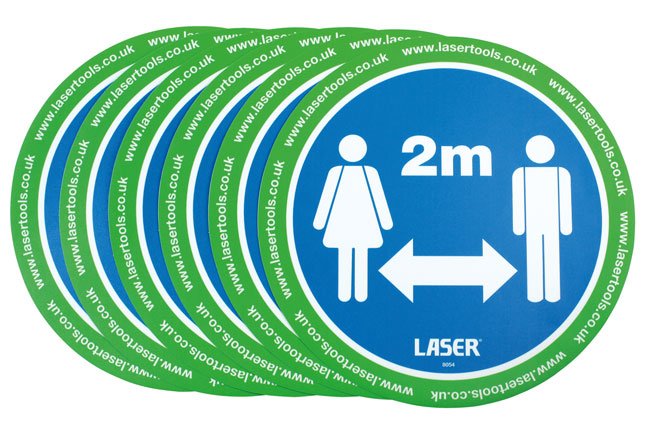 Laser Tools 8054 Laser Tools Floor Sticker 2m Distancing 6pc Laser Tools