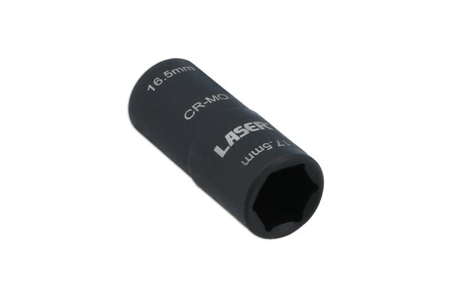 Laser Tools 8213 Double Ended Damaged Wheel Nut Socket 16.5 x 17.5mm Laser Tools