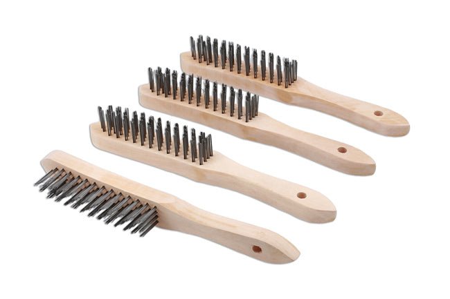 Laser Tools 8313 4-Row Wire Brush Set 4pc Laser Tools