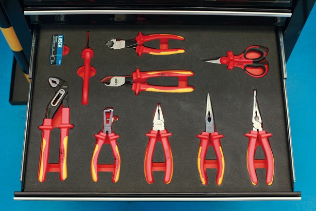 Laser Tools 8485 Insulated Pliers Set in Foam Inlay Laser Tools